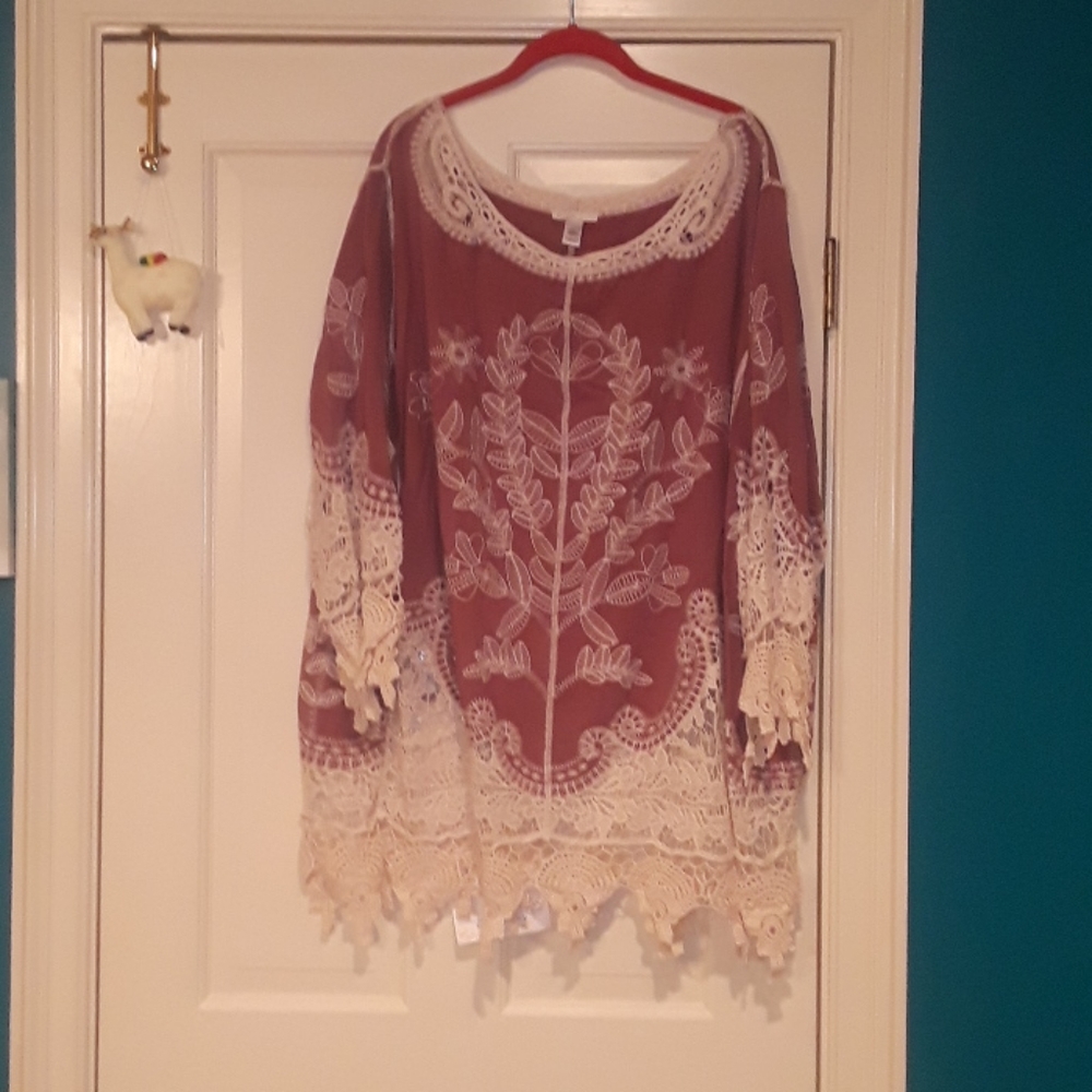 Crochet lace shirt